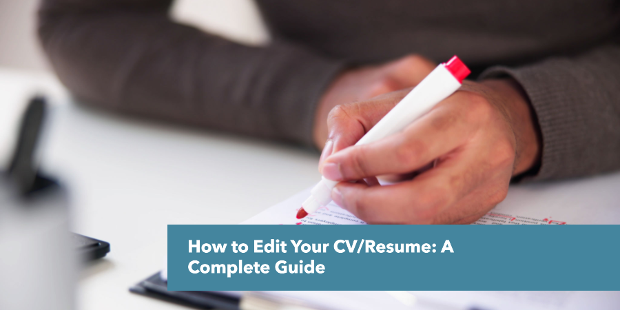 how to edit your CV